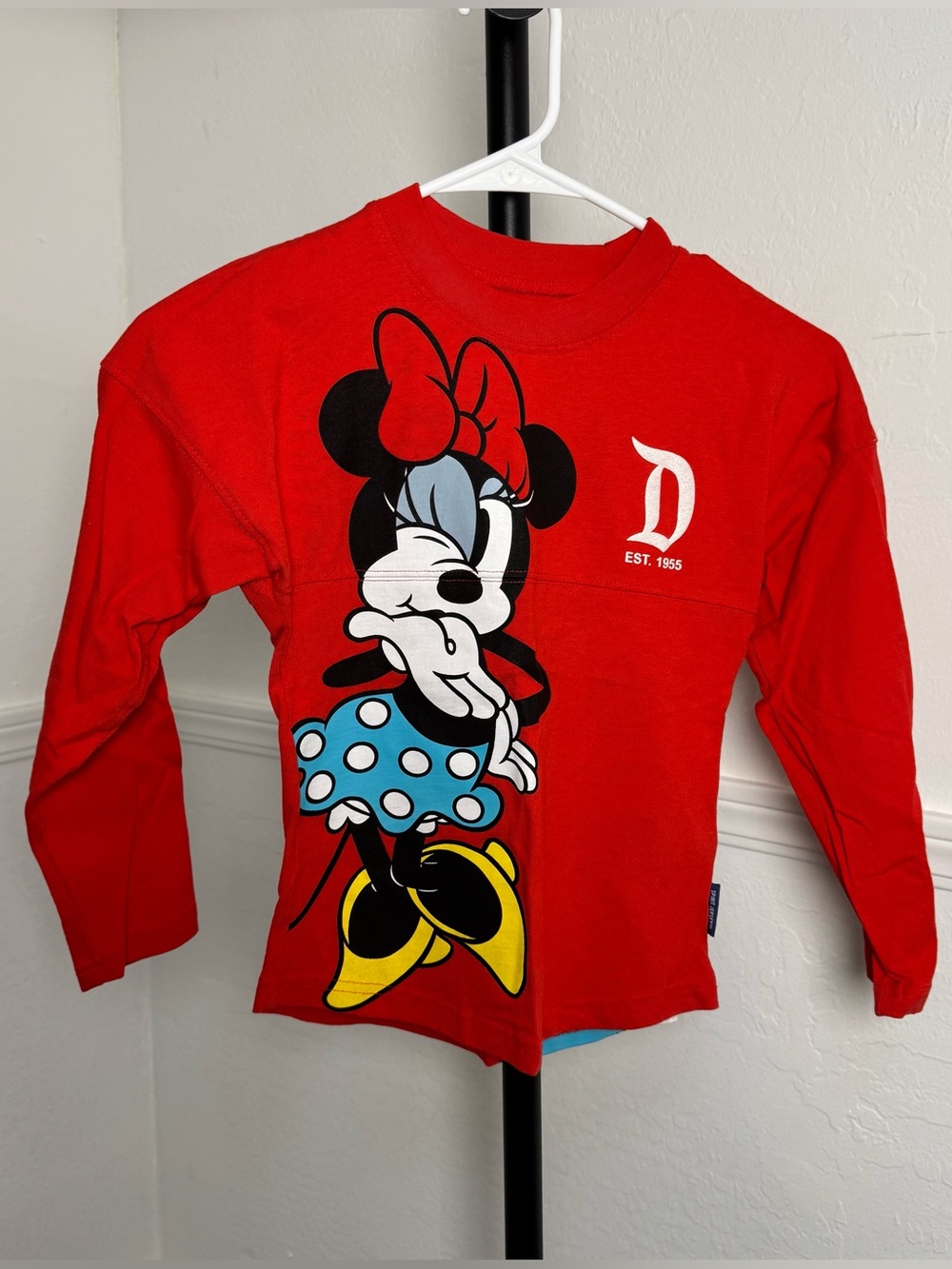 Kids Girls Disneyland Disney Spirit Jersey Long Sleeve Minnie Mouse Daisy Red XS